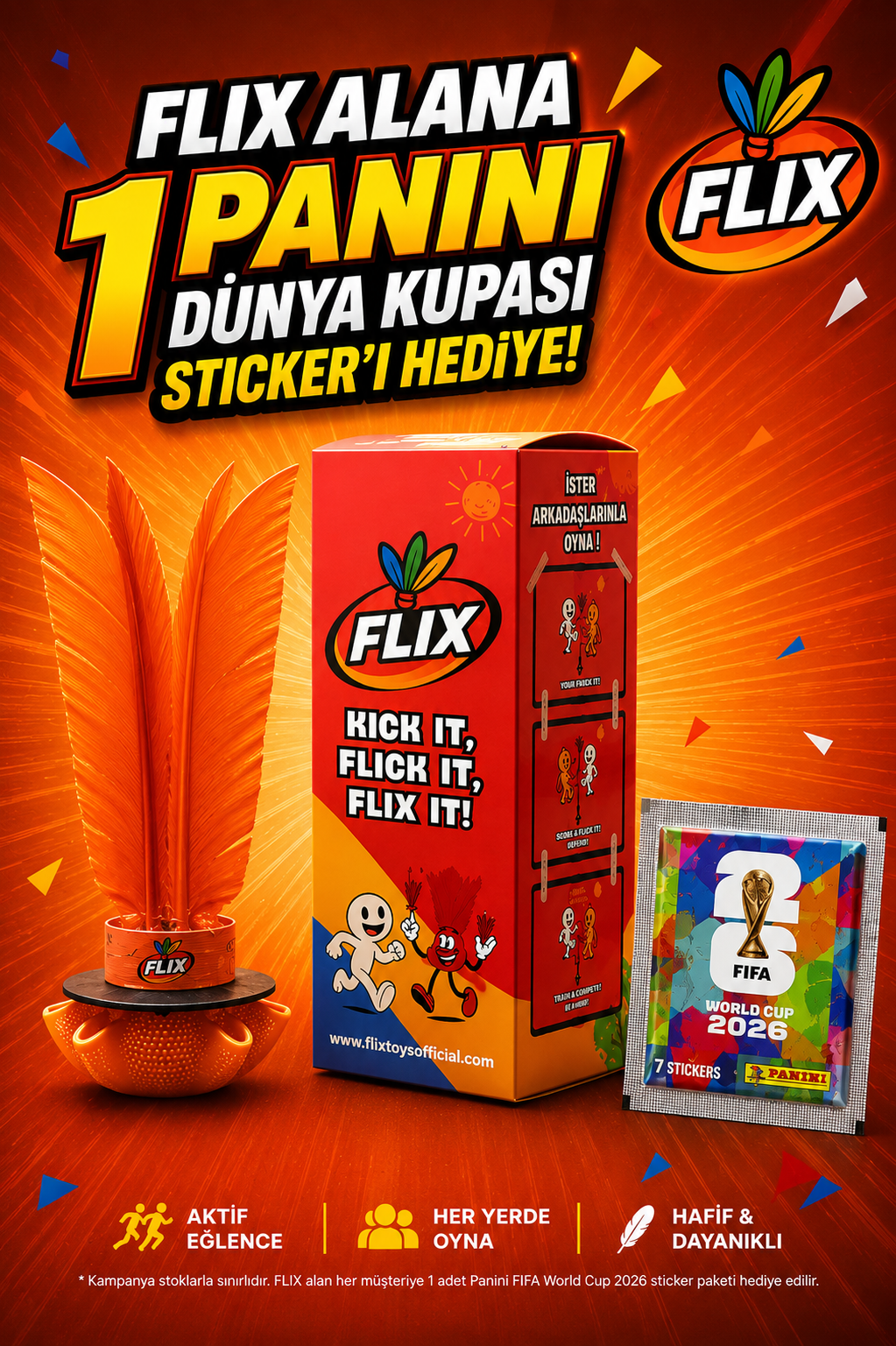 Flix Toy Turuncu (Panini FIFA World Cup 2026 Sticker Hediyeli)